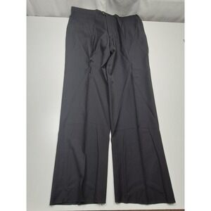 VTG John Alexander Dress Pants Mens 48x36 Black Wool Pleated Big & Tall USA